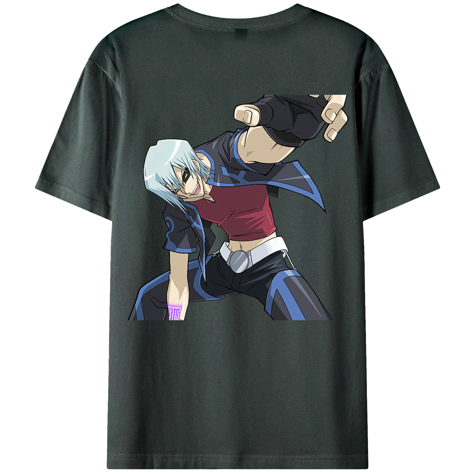 （画像用） 遊☆戯☆王 Yu-Gi-Oh! 綿100％ メンズ半袖Tシャツ（バックプリント） 通気性